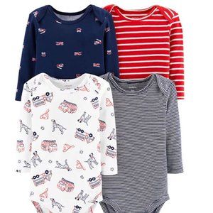 NWT Carter's 4-pack of long-sleeve onesies -6 months